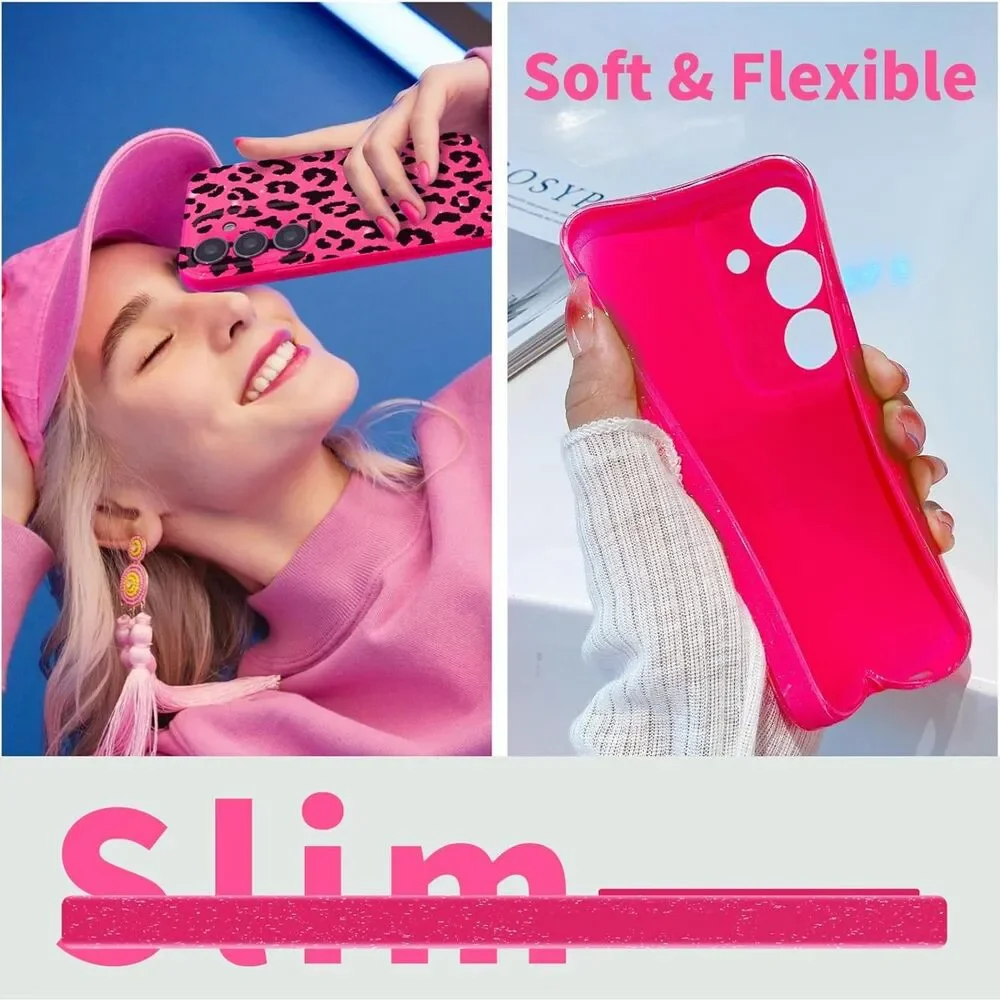 New Hot Pink Cheetah Leopard Case for Samsung Galaxy A14 5G Protective TPU